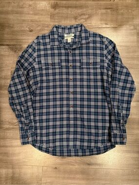 Goodthreads Navy and White Plaid Button-Down Shirt